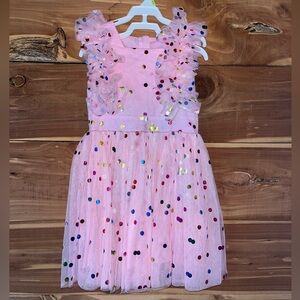Amazon Pink Dress with Multicolor Sequins